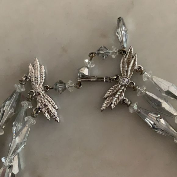 Vintage 1960s three strand shiny, sparkly choker/princess style  necklace - Picture 6 of 6
